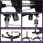 Gjpwyfdc Office Chair Tilt Mechanism Replacement, Heavy Duty 3.1'' X 3.1''- for Executive, Desk and Gaming Chairs