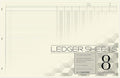 BookFactory Ledger Sheets/Large 8 Column Accounting Ledger Columnar (Eight Columns) Loose Leaf Paper - 17'' x 11'', 50 Pages, Loose Leaf, 3 Hole Punched (Made in USA)