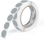 Perco Grey 1-Inch Round Circle Dot Sticker Labels with Easy Peel Perforation - 1,000 Labels per Roll - Strong Adhesion, Vibrant Colors for Organizing, Crafting & More - Made in USA