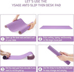 YSAGi Non-Slip Leather Desk Pad, Waterproof Laptop Computer Desk Keyboard Mat, Table Protector Blotter Mat, Large Mouse Pad for Office/Work/Home/Decor(Purple, 31.5" x 15.7")