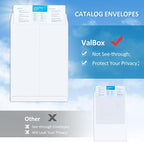 ValBox 9x12 Self Seal Catalog Envelopes 250 Packs White Envelopes with Peel and Seal Flap for Mailing, Organizing and Storage