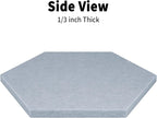 12'' Medium Hexagon Cork-Bulletin Board Tiles Adhesive 10PCS 12x10 inch Frameless Sticky Corkboard Hex Felt Pin Board for Office-Wall Decor, Removable Hexagonal Tack Pinboard with 30 Pushpins