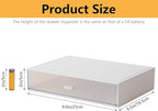 Desk Organizer with Drawers Stackable Storage Drawers, Plastic Compact Desk Storage Box Great for Office School Home Small Space- 1drawers (White)