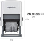 Amazon Basics Self-Inking Date Stamp, Rectangular, 2.56" x 1.69" x 4.13"
