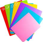 Flexible Cutting Board mats, Plastic Cutting Boards for Kitchen Cooking, Cutting board sheets for Meat and Vegetables, Dishwasher Safe Set of 7Pcs