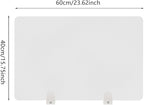 4 Pcs Desk Divider Privacy Panel, 23.6”L X15.8”W Frosted Acrylic Desk Privacy Panels with 8 Clamps for Offices Schools Call Centers (Frosted Color)