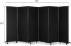 Strongbird Room Partition,Office Divider,Portable Commercial Screen Dividers,Privacy Partition Separator,Classroom School Dividers, 12'7"L* 6'7"H,6 Panel,Black