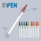 Personalized Stick Pens With your Custom Logo or Text-500 Pack Bulk-for Businesses, Parties, and Events, Custom Printed Slim Ballpoint Pens with Cap, Light Blue, Black Ink