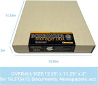 Lineco, Archival Tan 3-Ring Binder Preservation Album Box 12.25 x 11.25 x 2 Inch. Unique Design to Store, Preserve, Organize Photos, Art, Photography, Crafts Acid-Free, 2 Pack