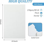 8.5" x14" Legal Size White Cardstock - 100 Sheets Thick Card Stock, 80lb/230g Heavyweight Printable Legal Size Paper for Invitations, Menus, Wedding, DIY Cards