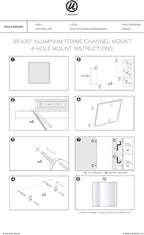 U Brands PINIT Magnetic Dry Erase White Board with Pin Strips, Black Aluminum Frame with Black Cork Strips Across The Top and Bottom (96" W x 48" H)