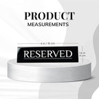 12 Reserved Table Signs – Black Stainless Steel with Silver Mirror Lettering | Elegant, Durable & Reusable Reserved Signs for Wedding Receptions & Restaurants | Wedding Accessories & Restaurant Supplies by Adaptic Group®