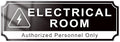Electrical Room Door Sign for Business，Self-Adhesive Durable Modern Electrical Closet Room Sticker for Home, UV and Weather Resistant Authorized Personnel Only Signs for Business ，Workplace