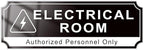 Electrical Room Door Sign for Business，Self-Adhesive Durable Modern Electrical Closet Room Sticker for Home, UV and Weather Resistant Authorized Personnel Only Signs for Business ，Workplace