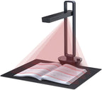 CZUR Aura Pro Portable Book Scanner, A3 Document Scanner, Auto-Flatten & Fingerprint Removal Technologies, Multi-Language OCR, 90° Foldable, for Mac & Windows