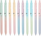 Ddaowanx Gel Pens, 10 Pcs 0.7mm Quick Dry Black Ink Pens Fine Point Smooth Writing Pens, Cute Office School Supplies Gifts for Women (10 Pcs Gradient-Black Ink)