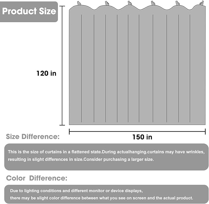 Cbsroro Room Divider Blackout Curtain Track Curtains Wall Dividers Panels Screen for Living Rooms Bedroom Office Privacy Partition Separation, W150 × L120 Inch,1 Panel, Black