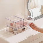 Vorey Clear Stackable Desk Storage Drawers, 3 Pack Acrylic Bathroom Makeup Organizers, Easily Assemble All Purpose Plastic Bins for Brightroom, Pantry Organization, Vanity, Undersink, Cabinet