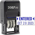 ZIGEL D50 Date Stamp with Entered - Self Inking Date Stamp - Blue