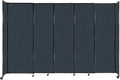 Versare Straightwall Sliding Portable Wall Partition | Freestanding Office Dividers | Locking Wheels | Temporary Room Separator | 11'3" Wide x 7'6" Tall Blue Spruce Fabric Panels