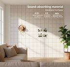 G Gamit Large Felt Wall Tiles Bulletin Board 59”x36”,Large Cork Board Alternative with 60 Pushpins, 15-Pack Felt Pin Board with 112 Safe Removable Adhesive Tabs for Home Office School (Oatmeal)