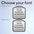 Custom Decorative Outdoor Metal Sign - Personalized Aluminum Driveway Sign, Waterproof, Made In USA - Design 1 Metallic Silver 18x18 In