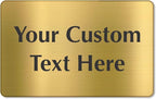 SmartSign Custom Brass Sign - 5" x 8", 40 mil REAL Bugle Brass Metal, Personalized Name Door Sign, Heavy-Duty Premium Engraved Door/Wall Mount Plaque for Business/Office, Gold and Black