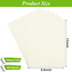QTLCOHD 200 Sheets Cream Cardstock 8.5 x 11 Off White Cardstock 110lb Ivory Cardstock Paper Printer Paper for Certificates, DIY Card Making, Invitations, Business Cards