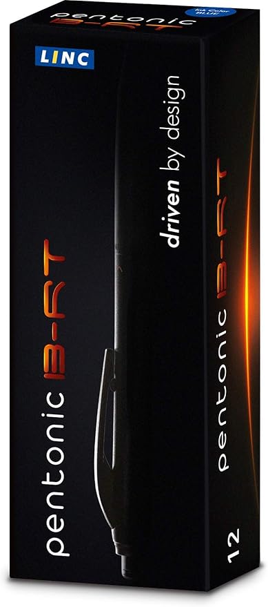Pentonic BR-T Retractable Ballpoint Pens, 12 Count, Black Ink, 0.7 mm Fine Point, Smooth Writing For Journaling, Office & School (PEN12120)