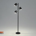 Brightech Jacob LED Standing Lamp, Modern Bright Floor Lamps for Living Rooms & Bedrooms, Tall LED Lighting Lamp with Adjustable 3 Light Tree – Classic Black