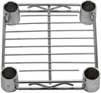 Shelving Inc. 8" d x 8" w Chrome Wire Shelving with 3 Tier Shelves, Weight Capacity 800lbs Per Shelf