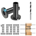 Steel DN Mate 100 Pack Stainless Steel Protector Sleeves for 1/8”, 5/32", 3/16" Wire Rope Cable, Black Cable Railing Kit Hardware for Wood Post, T316 Marine Grade DB58