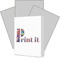 Print It - Vellum Bristol Colored Cardstock Cover Paper, 67 Lb, 8.5" X 11”, Heavyweight Colored Cardstock for Crafts, School, Invitations, And Office Use - Decoration Drawing 250/Case- Grey