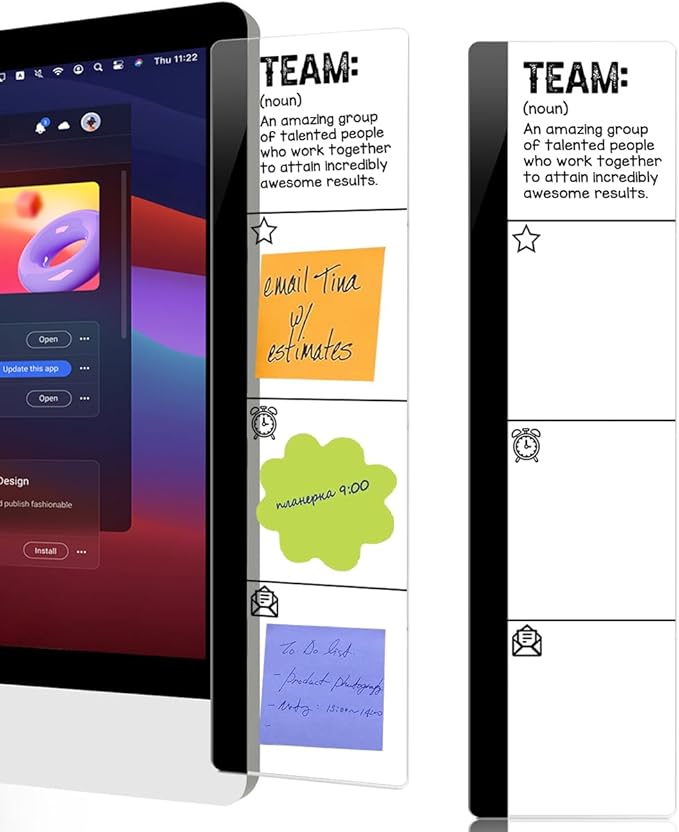 Computer Monitor Memo Board Team Quotes Desktop Logo Decor Monitor Message Board Sticky Notes Office Desk Accessories for Send Family Members Office Friends and Colleagues Gifts