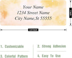 AWUSA Return Address Labels - Personalized Labels, Custom Colorful Patterns, Can Be Used for Box, Paper, Plastic, Glass, Metal (2.6x1 Inch, Set of 220, Matte Silver) 2.6''x1''