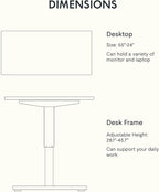 FLEXISPOT EN1 One-Piece Solid Wooden Standing Desk 55 x 24 Inches Height Adjustable Electric Sit Stand Home Office Desks (White Frame + Rubber Wood Top, 2 Packages)