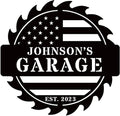 Custom American Flag Garage Sign,Metal Workshop Sign, Dad Shop, Garage Sign, Garage Wall Décor