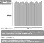 Cbsroro Room Divider Blackout Curtain Track Curtains Wall Dividers Panels Screen for Living Rooms Bedroom Office Privacy Partition Separation, W120 × L108 Inch,1 Panel, Light Grey