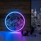 Personalized Gym Neon Sign, Large Custom Dumbbell Barbell Name LED RGB Multiple Colors Neon Light for Home Gym Workout Room, Fitness Studio, Sport Club, Man Cave Sports Equipment Stores Decoration Fitness Lover Dad Friends Gift