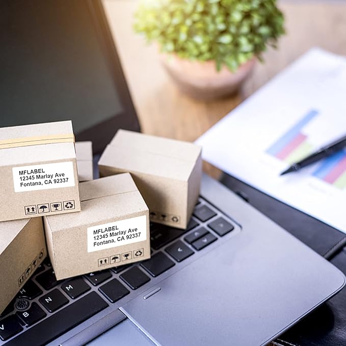 MFLABEL1 x2-5/8Address Mailing Labels, 30-UP White Shipping Label for Inkjet or Laser Printer, 1500 Sticker Label (50 Sheets), 30 Labels per Sheet