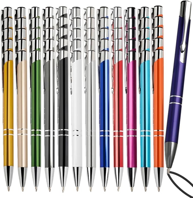 Yucold Customized ballpoint pens in bulk, personalized ballpoint pens with free engraving, for use in companies, enterprises, graduation anniversaries (Sky blue,39)