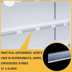 Fainne 100 Pcs Shelf Label Strips 1.25''H x 48 L Self Adhesive Shelf Label Holder Gondola Price Tag Stick on Plastic Clear Ticket Channel for Metal Wood Plastic Rack