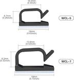 XHF 3/4” Adhesive Cable Wire Clips Black 60pcs, Cable Staples Outdoor Cable Management Wire Organizer Cord Holder for Under Desk, Car, Wall, TV PC Ethernet Cable