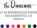 The Duncans Personalized Self-Inking Address Stamp | Envelope Return Address Stamp for Couples and Families | Custom Rubber Address Stamp (Large)