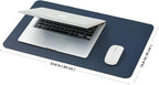 Leather Desk Mat - Small Non-Slip PU Desk Pad for Office and Home - Desk Organization and Accessories - Ideal for Large Mouse Pad and Small Desk Mats on Top of Desks (Dark Blue,23.6"x 13.8")