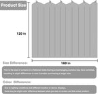 Cbsroro Room Divider Blackout Curtain Track Curtains Wall Dividers Panels Screen for Living Rooms Bedroom Office Privacy Partition Separation, W180 × L120 Inch,1 Panel, Light Grey