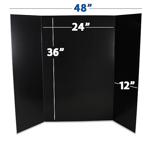 Flipside Products 36” x 48” Foam Project Boards for Presentations, Science Fair, School Projects, Event Displays and Trifold Picture Board - Assorted Colors (Yellow, Green, Blue, Red, Black) - 24 Pk
