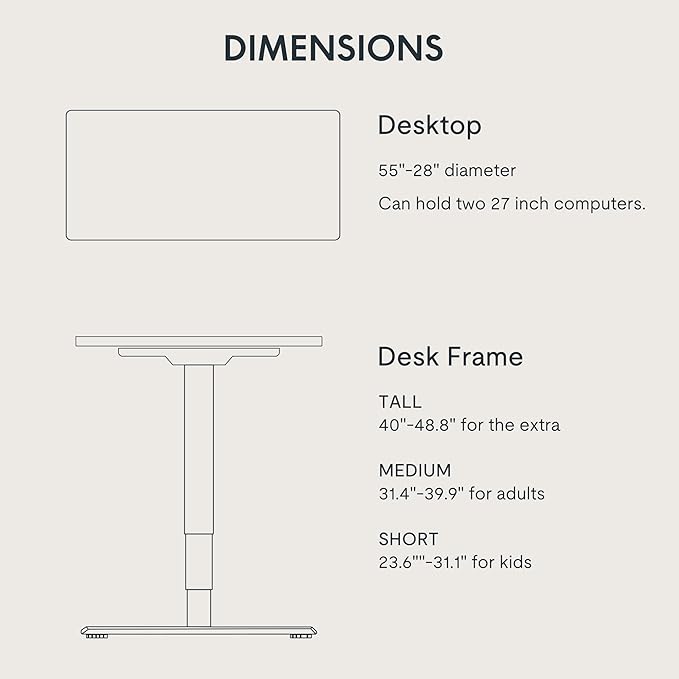 FLEXISPOT E6 3-Stage Dual Motor Electric Standing Desk 55 x 28 Sit Stand Up Desk, Holds 220 lbs, Adjustable Height w/Memory Presets, One-Piece Mahogany Desktop & White Frame, Ships in 2 Boxes