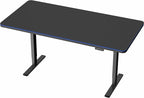 VIVO Electric 71 x 36 in Standing Desk with Full-Size RGB Mouse Pad, Memory Height Adjustment, 1B Series, Holds 220 lbs, Black Top Black Frame, DESK-KIT-1B7BP-36