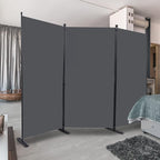 CHOSENM Room Divider, 3 Panel Folding Privacy Screens with Wider Support Feet, 6 Ft Portable Room Partition for Room Separator, 102" W X 71" H, Grey